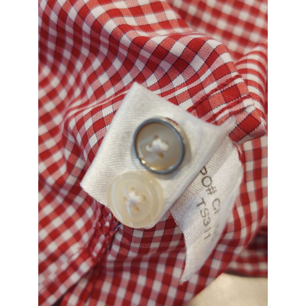 Chic Fil A Team Style Uniform Shirt Womens L Red Checks Gingham Long Sleeve - Picture 8 of 9